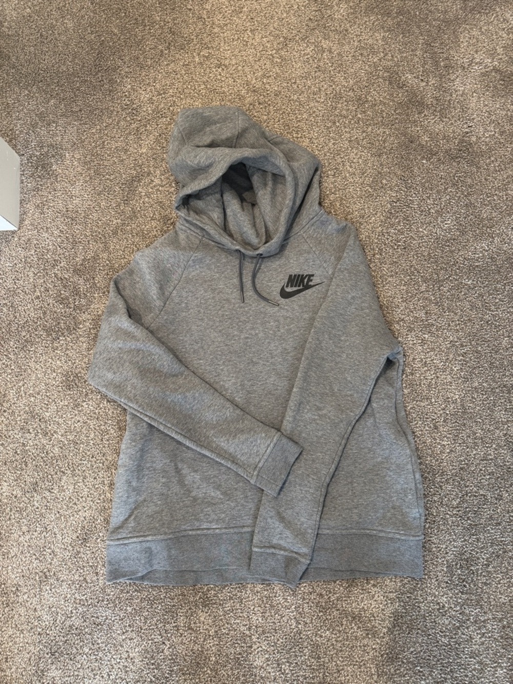 Nike Gray Hoodie with cowl neck with Black Swoosh